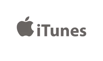 Black and gray version of the iTunes logo.